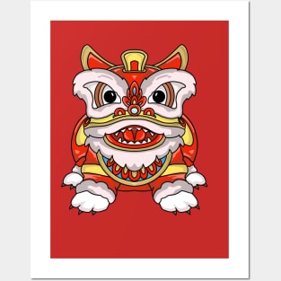 Lion Dance Mascot Posters and Art